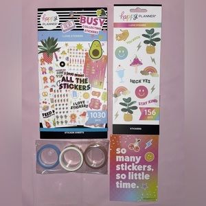 The Happy Planner Sticker Zip Folio Bundle Set of 4 Sticker Book NEW W/ BOX